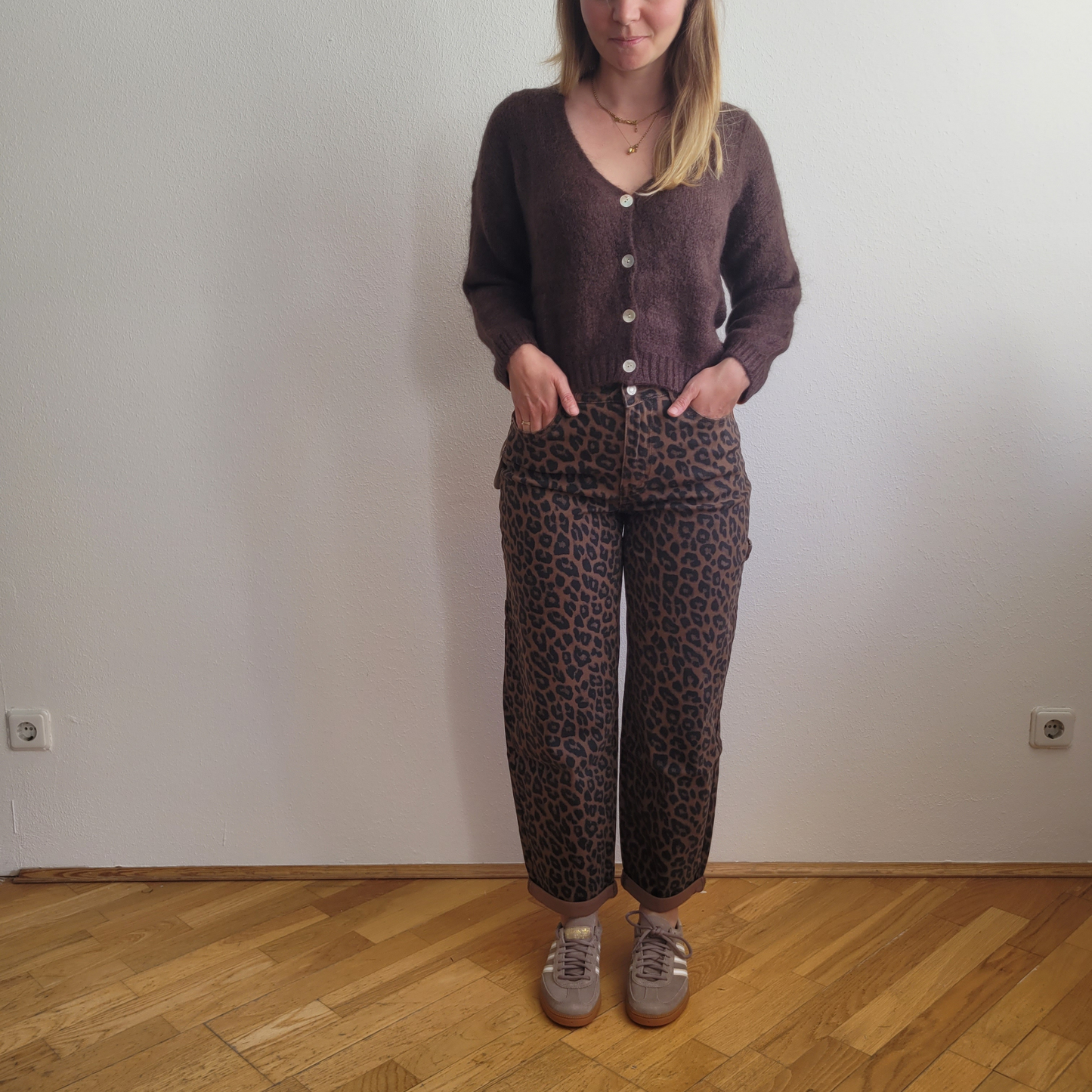 Cardigan mit Mohair kurz